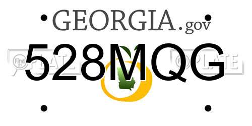 528MQG Georgia License Plate