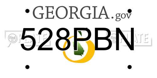 528PBN Georgia License Plate