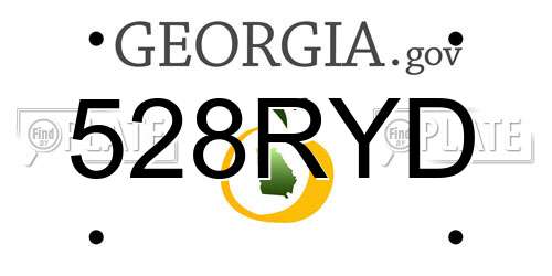 528RYD Georgia License Plate