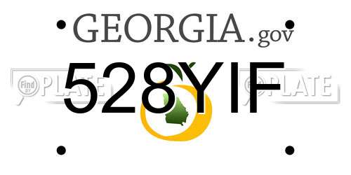528YIF Georgia License Plate