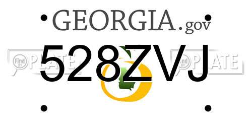 528ZVJ Georgia License Plate