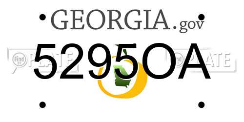 5295OA Georgia License Plate