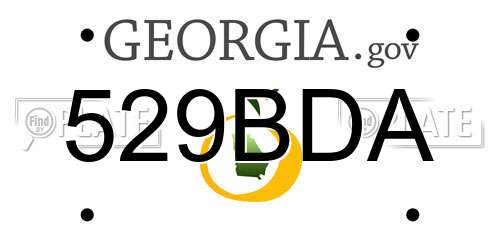 529BDA Georgia License Plate