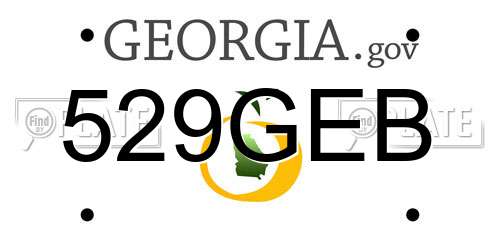 529GEB Georgia License Plate