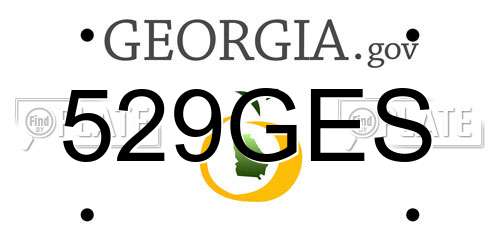 529GES Georgia License Plate