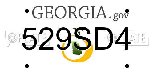 529SD4 Georgia License Plate