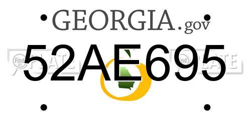 52AE695 Georgia License Plate