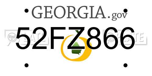 52FZ866 Georgia License Plate