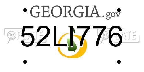 52LI776 Georgia License Plate