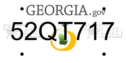 52QT717 Georgia License Plate