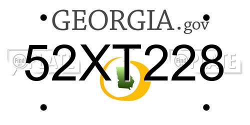 52XT228 Georgia License Plate