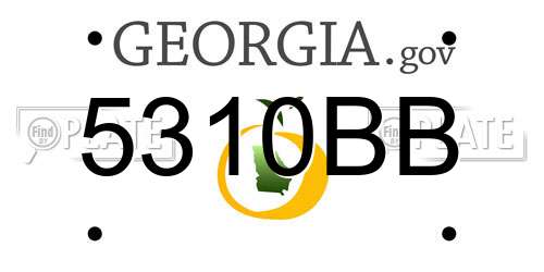 5310BB Georgia License Plate