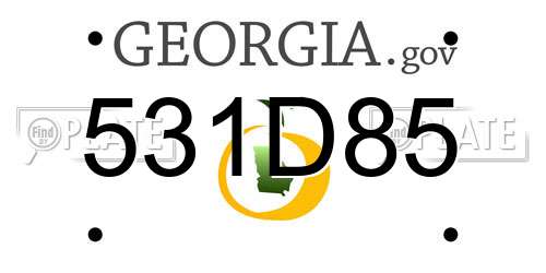 531D85 Georgia License Plate