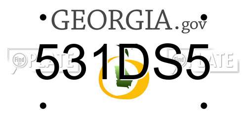 531DS5 Georgia License Plate