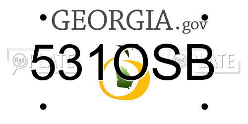 531OSB Georgia License Plate