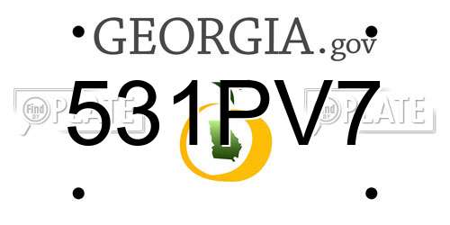531PV7 Georgia License Plate