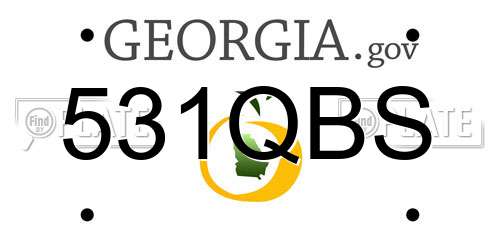 531QBS Georgia License Plate