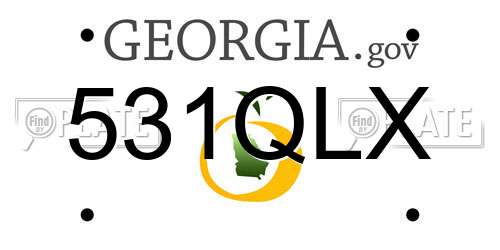 531QLX Georgia License Plate