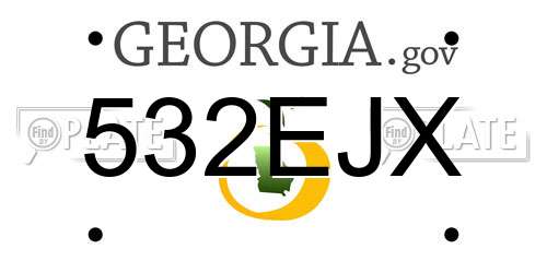 532EJX Georgia License Plate