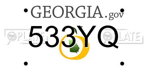 533YQ Georgia License Plate