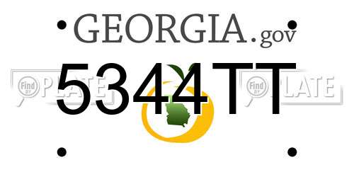 5344TT Georgia License Plate
