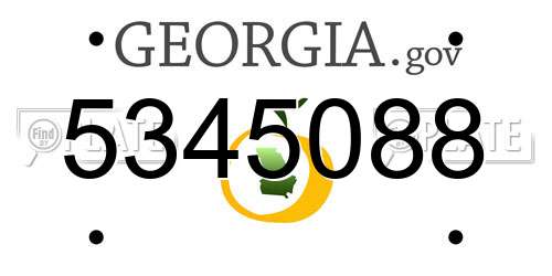 5345088 Georgia License Plate