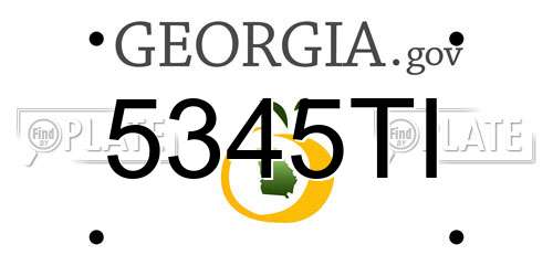 5345TI Georgia License Plate