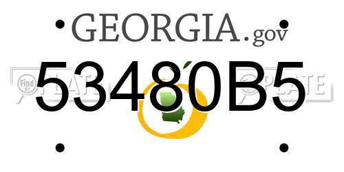 53480B5 Georgia License Plate