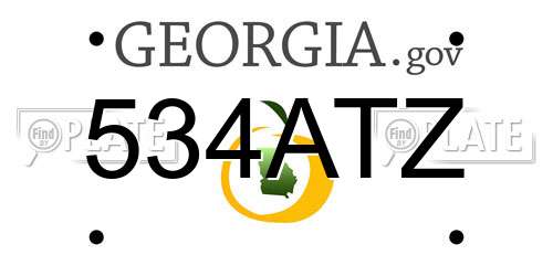 534ATZ Georgia License Plate