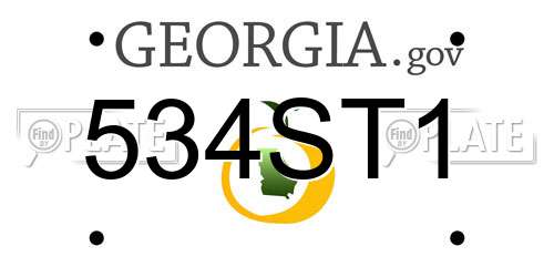 534ST1 Georgia License Plate