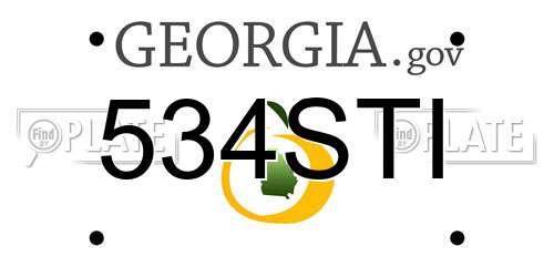 534STI Georgia License Plate