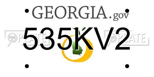 535KV2 Georgia License Plate