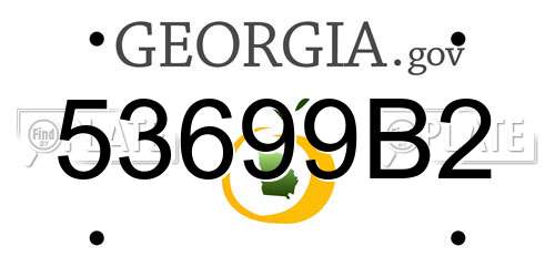53699B2 Georgia License Plate