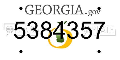 5384357 Georgia License Plate