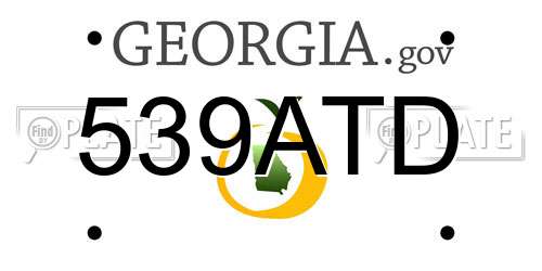 539ATD Georgia License Plate