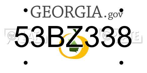 53BZ338 Georgia License Plate