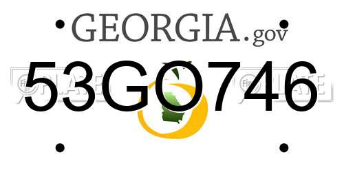 53GO746 Georgia License Plate