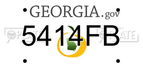5414FB Georgia License Plate
