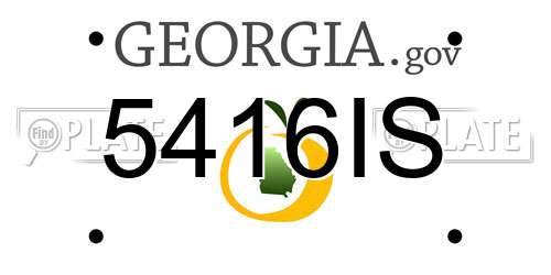 5416IS Georgia License Plate