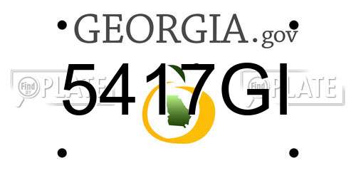 5417GI Georgia License Plate