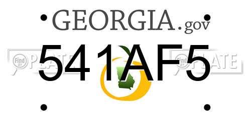541AF5 Georgia License Plate