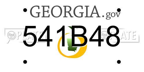 541B48 Georgia License Plate