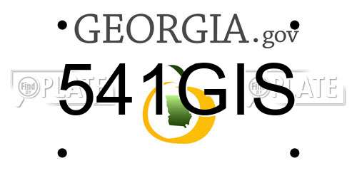 541GIS Georgia License Plate