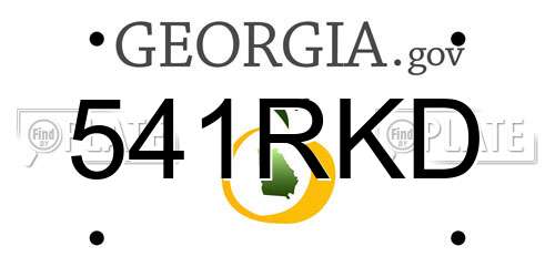 541RKD Georgia License Plate