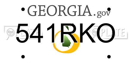541RKO Georgia License Plate
