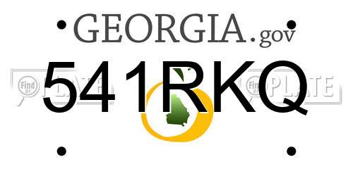 541RKQ Georgia License Plate