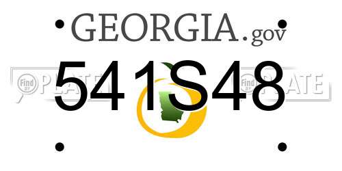541S48 Georgia License Plate