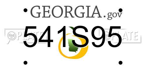 541S95 Georgia License Plate