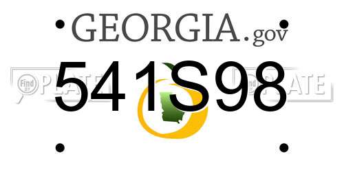 541S98 Georgia License Plate