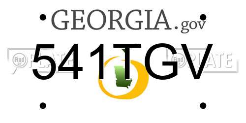 541TGV Georgia License Plate